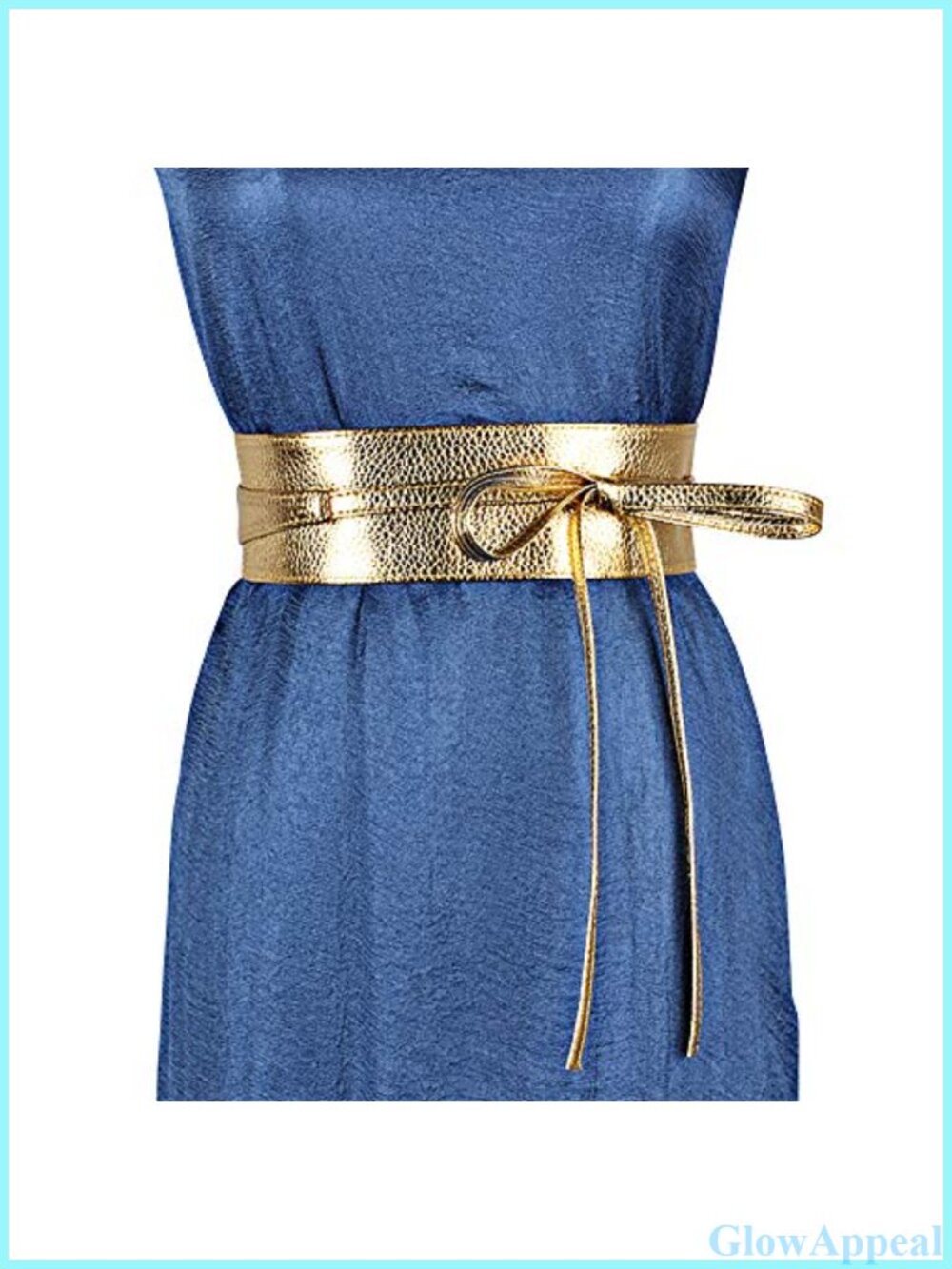 Soft Faux Leather Self Tie Wrap Obi Waist Belt Cinch